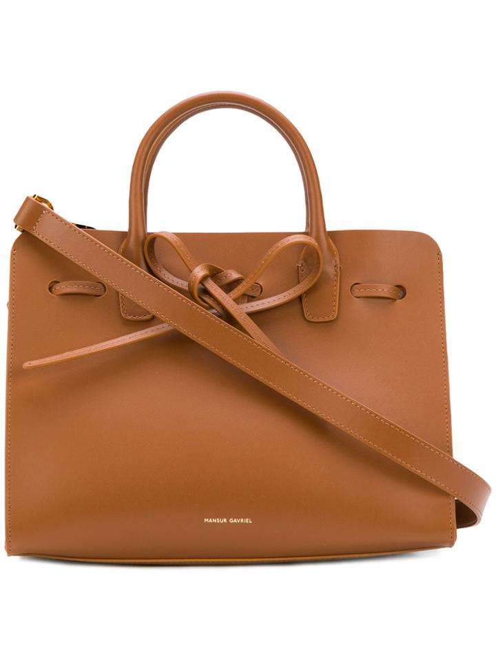Mansur Gavriel Bow Front Tote - Brown