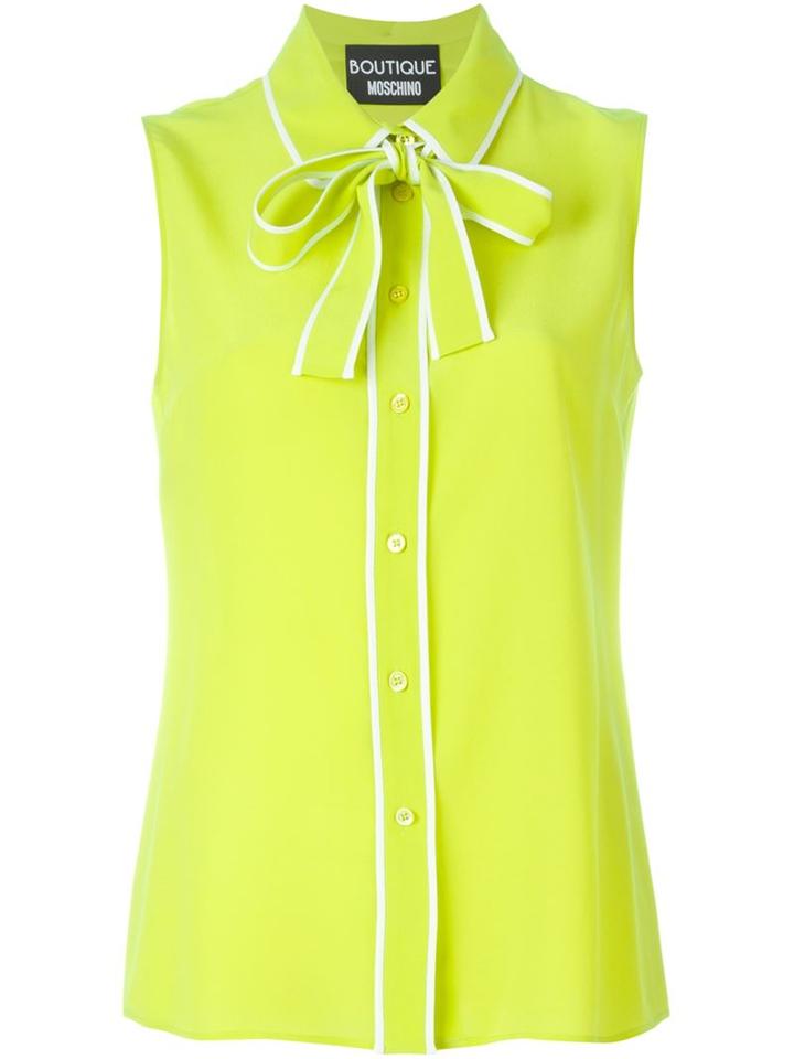 Boutique Moschino Sleeveless Shirt, Women's, Size: 42, Green, Silk
