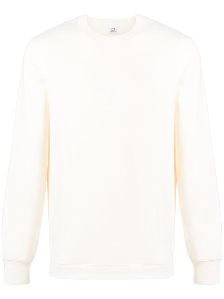 Cp Company Logo Printed Sweatshirt - White