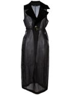 Comme Des Garçons Pre-owned Sheer Long Dress - Black