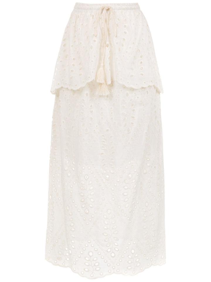 Nk High Waisted Midi Skirt - White