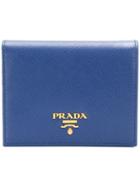 Prada Classic Logo Wallet - Blue
