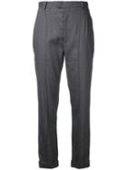 Isabel Marant - Tailored Straight Fit Trousers - Women - Silk/cotton/linen/flax/viscose - 40, Grey, Silk/cotton/linen/flax/viscose