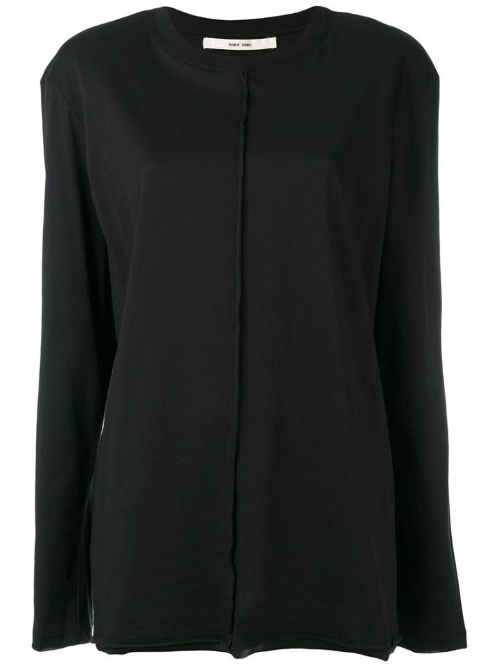 Damir Doma - Tavi Longsleeved T-shirt - Women - Cotton - L, Black, Cotton