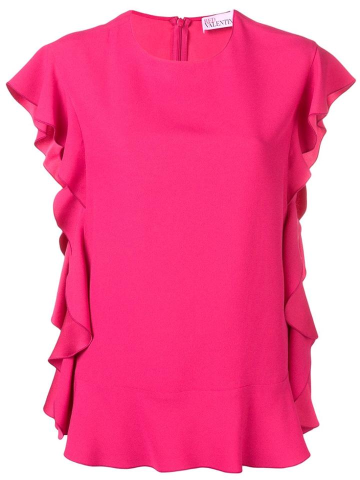Red Valentino Ruffle Detail Top - Pink