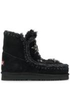 Mou Crystal-embellished Snow Boots - Black