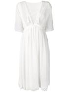 Jovonna Embroidered Midi Dress - White