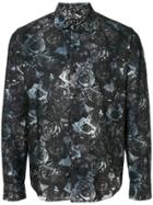 Roar Rose Print Shirt - Blue