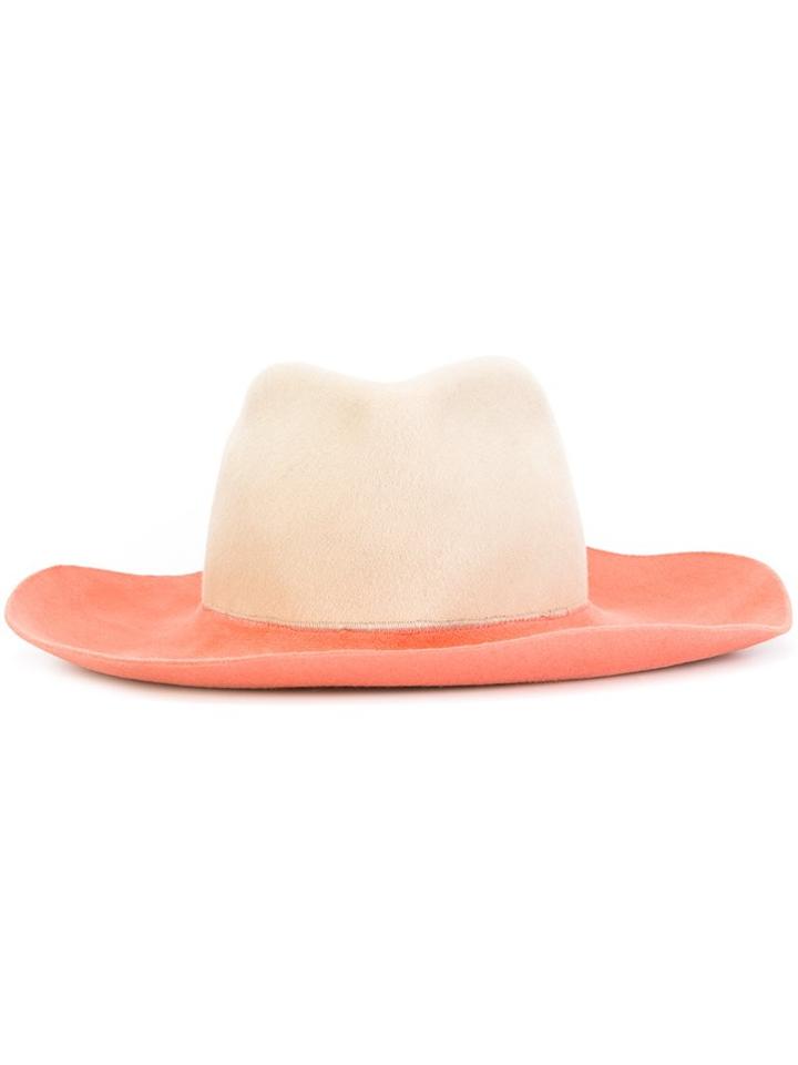 Forte Forte Bicolour Panama Hat, Women's, Size: Medium, Nude/neutrals, Rabbit Fur/wool