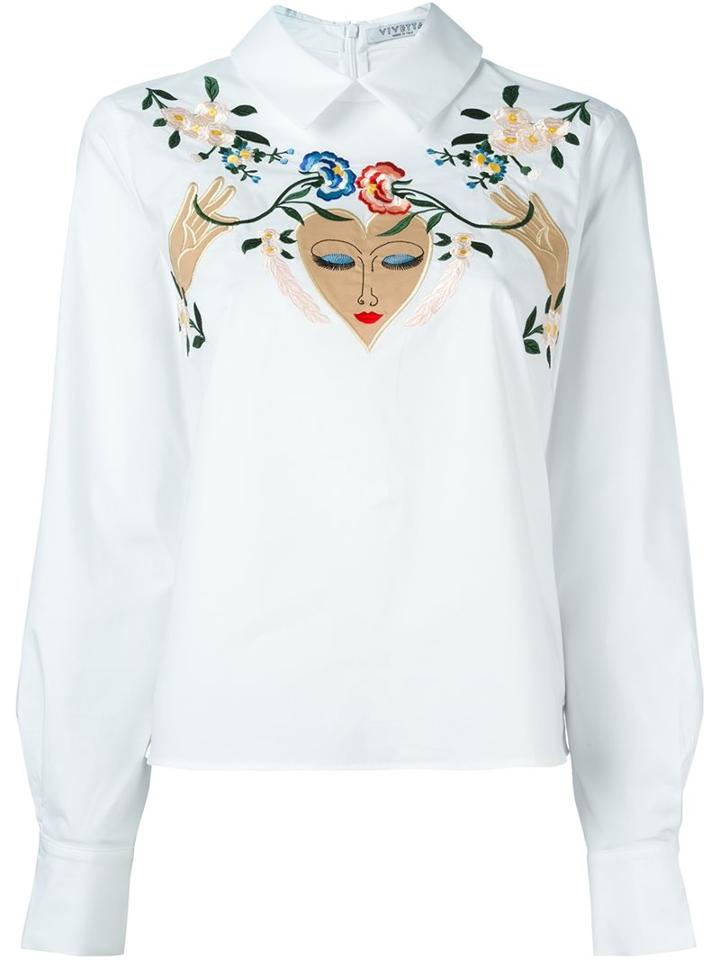 Vivetta 'crocus' Shirt, Women's, Size: 44, White, Cotton/spandex/elastane