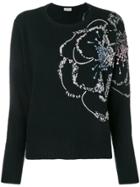 Zanone Floral Jumper - Black