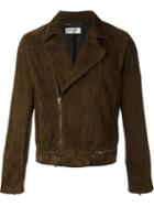 Saint Laurent Classic Biker Jacket, Men's, Size: 50, Brown, Goat Skin