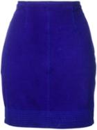 Versace Pre-owned Fitted Mini Skirt - Blue