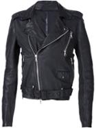 Unravel Biker Jacket, Women's, Size: 8, Black, Silk/calf Leather