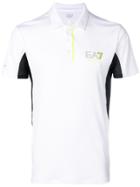 Ea7 Emporio Armani Contrast Short-sleeve Polo Top - White