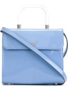 Courrèges Square Flap Shoulder Bag, Women's, Blue