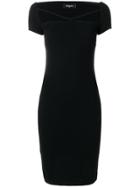 Dsquared2 Strap Front Fitted Dress - Black