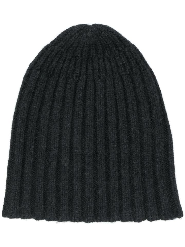 Roberto Collina Knitted Beanie - Black