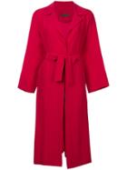Simonetta Ravizza Belted Coat - Red