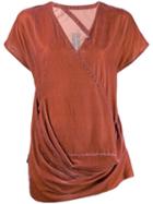 Rick Owens Draped Velvet Top - Pink