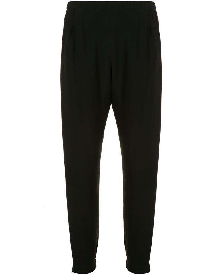 Zero + Maria Cornejo Cropped Track Pants, Women's, Size: 4, Black, Acetate/viscose