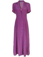 Lhd Gingham Shirt Dress - Purple