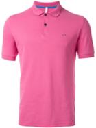 Sun 68 Classic '68 Solid' Polo Shirt, Men's, Size: Large, Pink/purple, Cotton/spandex/elastane