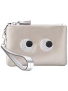 Anya Hindmarch 'eyes' Zipped Clutch Bag - Metallic