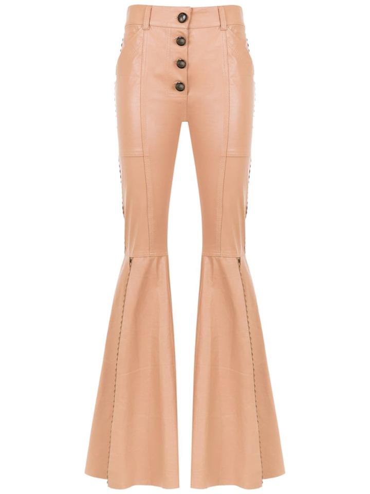 Andrea Bogosian Panelled Leather Trousers - Nude & Neutrals