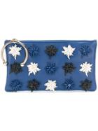 Red Valentino 3d Appliqué Clutch - Blue