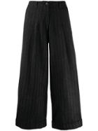 Société Anonyme Striped Cropped Trousers - Grey