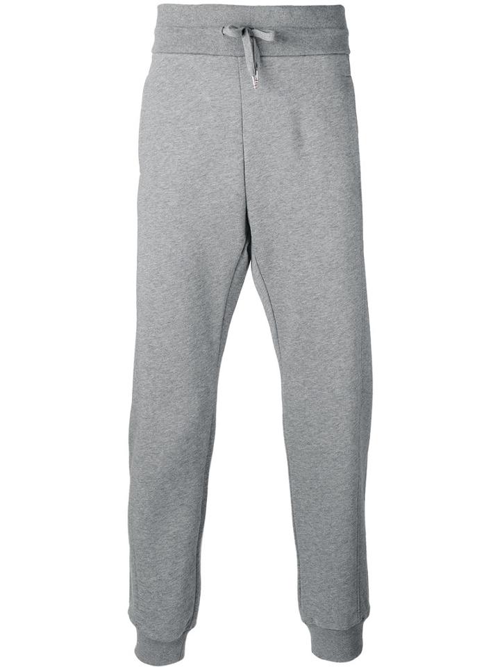 Moncler Gamme Bleu Diagonal Band Track Pants, Men's, Size: Large, Grey, Cotton