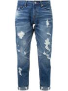 Guild Prime Distressed Cuffed Skinny Jeans, Women's, Size: 36, Blue, Cotton