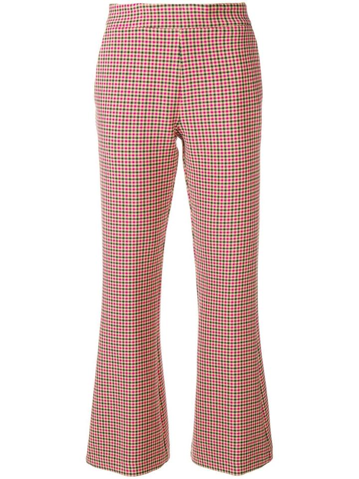Vivetta Check Pattern Trousers - Nude & Neutrals