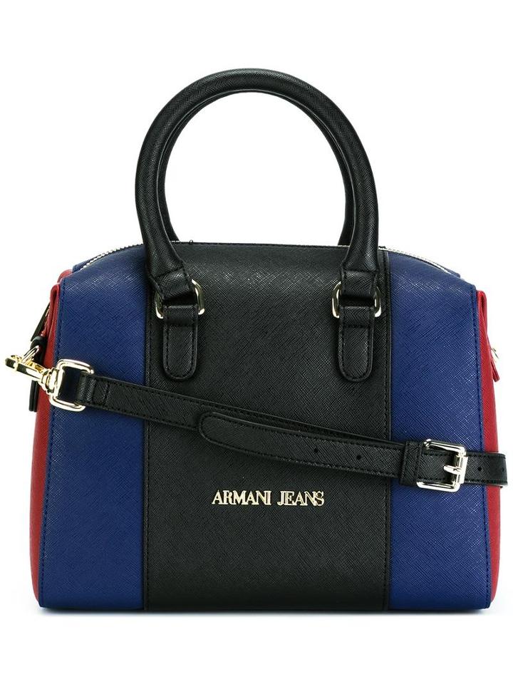 Armani Jeans Double Handles Tote, Women's, Blue