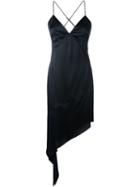 Givenchy Asymmetric Hem Slip Dress, Women's, Size: 36, Black, Silk