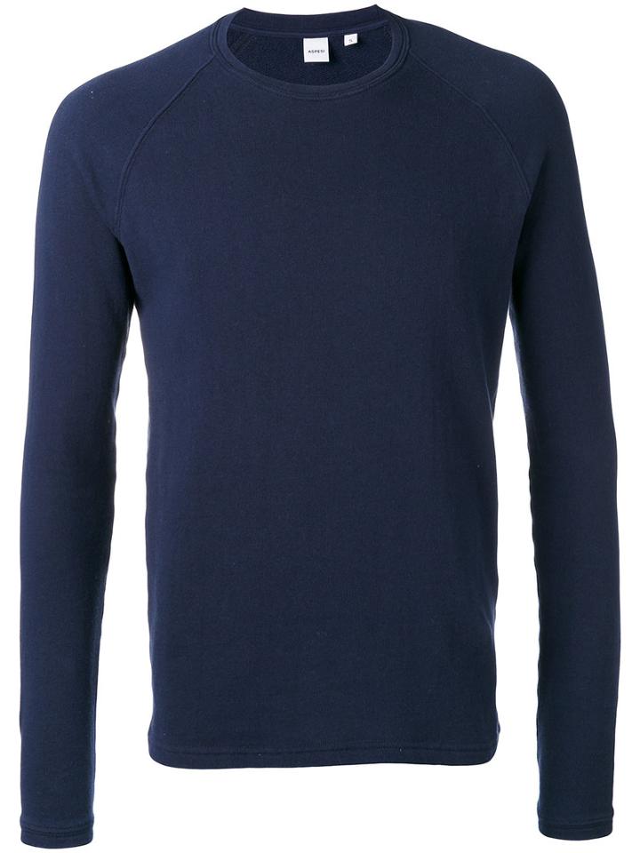 Aspesi - Japanese Yarn Sweatshirt - Men - Cotton - Xxl, Blue, Cotton