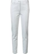 Jeremy Scott Metallic (grey) Slim Trousers, Women's, Size: 40, Nylon/polyester/rayon
