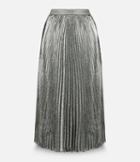 Christopher Kane Lurex Pleated Skirt With Hotfix