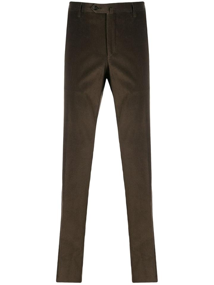 Corneliani Corduroy Straight-leg Trousers - Brown