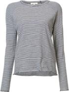 Nili Lotan Striped Longsleeved T-shirt, Size: Medium, Blue, Cotton
