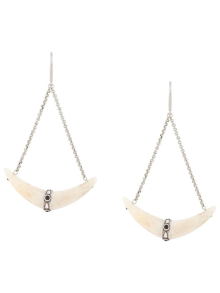Isabel Marant Horn Drop Earrings - Neutrals