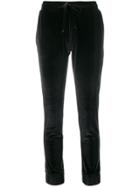 Plein Sport Slim Fit Velour Trousers - Black