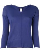 Kristensen Du Nord Knitted Cropped Top - Pink & Purple