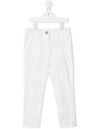 Monnalisa Crystal Embellished Trousers - White