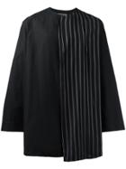 Yohji Yamamoto Striped Trim Shirt - Black