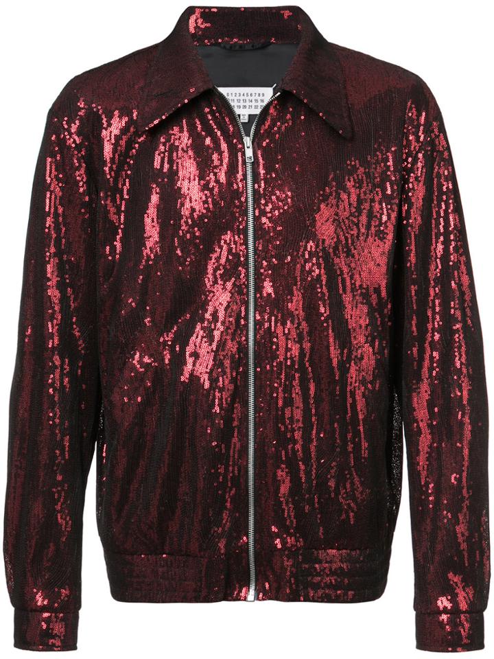 Maison Margiela Zipped Bomber Jacket - Red