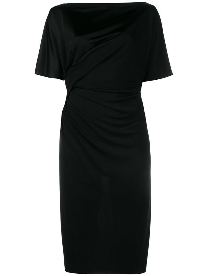 Givenchy Drape Detail Dress, Women's, Size: 40, Black, Cotton/polyamide/spandex/elastane/viscose
