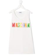 Moschino Kids Teen Logo Printed Vest - White