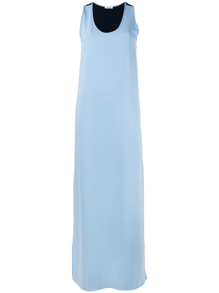P.a.r.o.s.h. Contrast Long Sleeveless Dress - Blue
